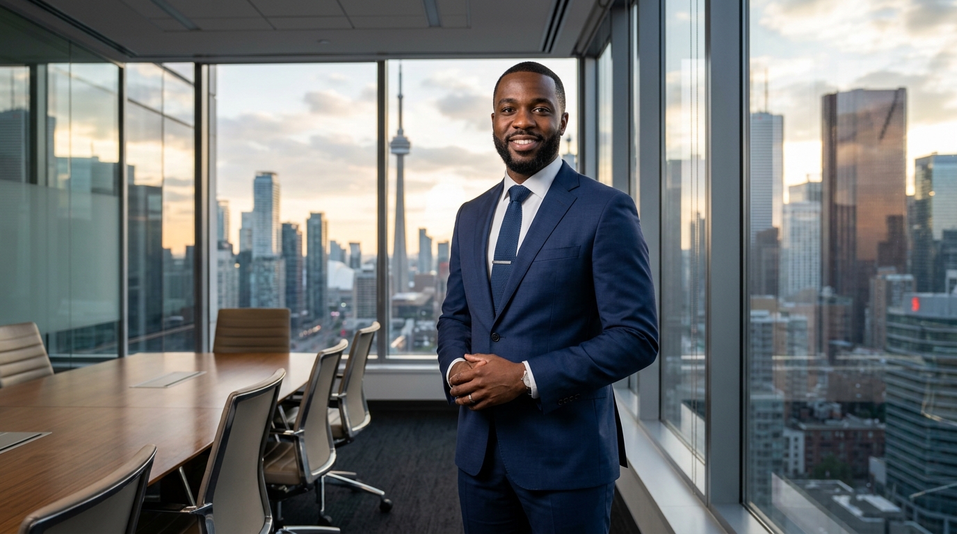 Business consultant in a modern boardroom